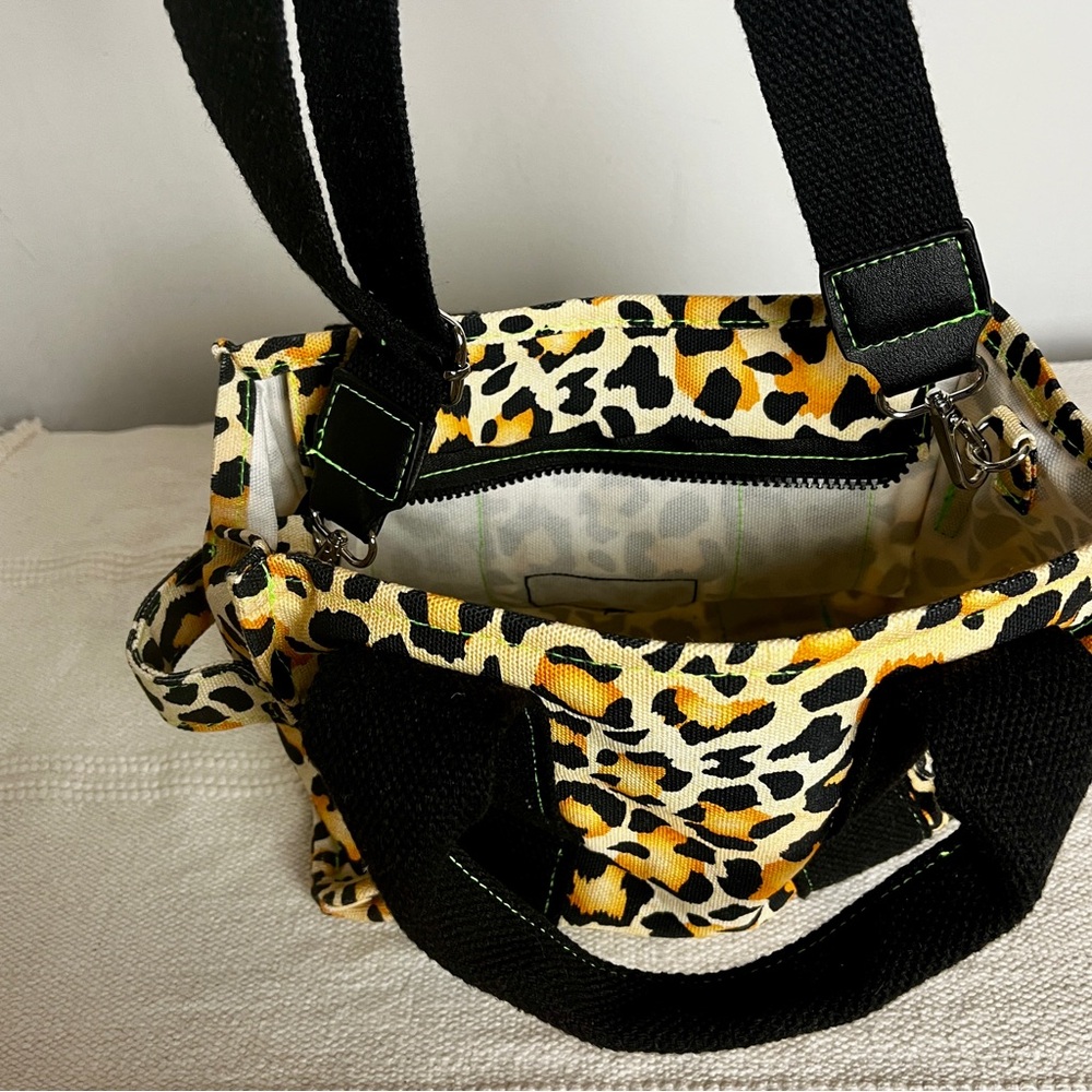 BDG Leopard Print Utility Tote Bag | Urban Outfitters Crossbody Strap - Picture 4 of 12